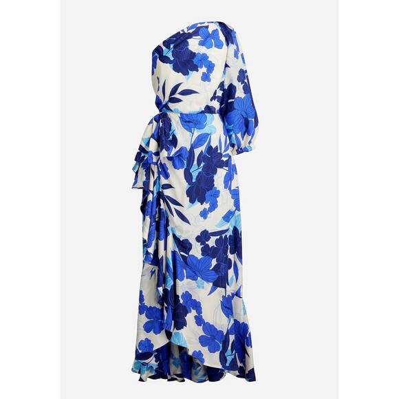 J.CREW Dresses & Skirts - J Crew Collection NWT One Shoulder Ruffle Hem Dress in Painted Floral Blue 10
